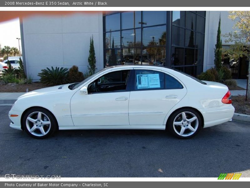 Arctic White / Black 2008 Mercedes-Benz E 350 Sedan