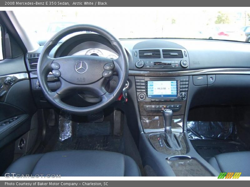 Arctic White / Black 2008 Mercedes-Benz E 350 Sedan
