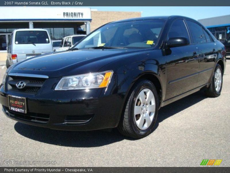 Ebony Black / Gray 2007 Hyundai Sonata GLS