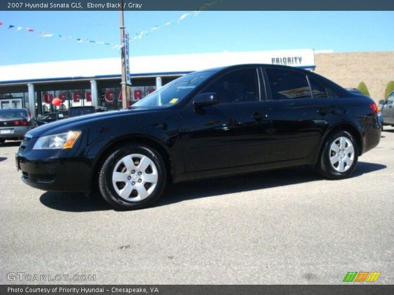 Ebony Black / Gray 2007 Hyundai Sonata GLS