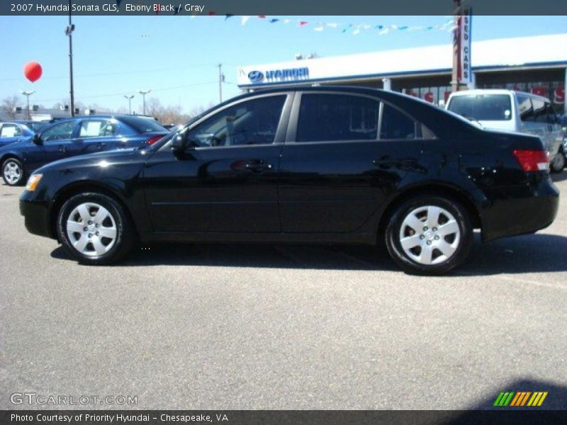 Ebony Black / Gray 2007 Hyundai Sonata GLS