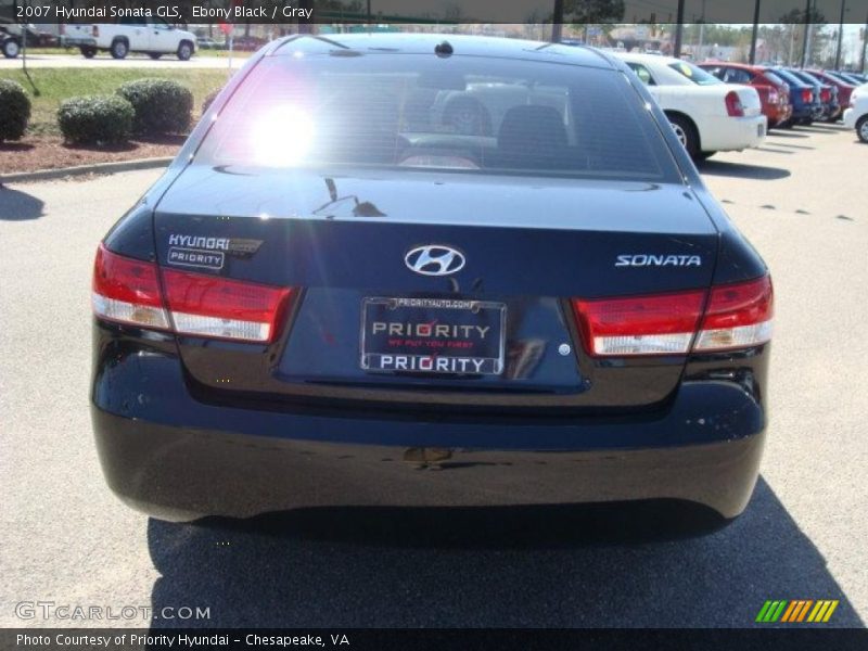 Ebony Black / Gray 2007 Hyundai Sonata GLS