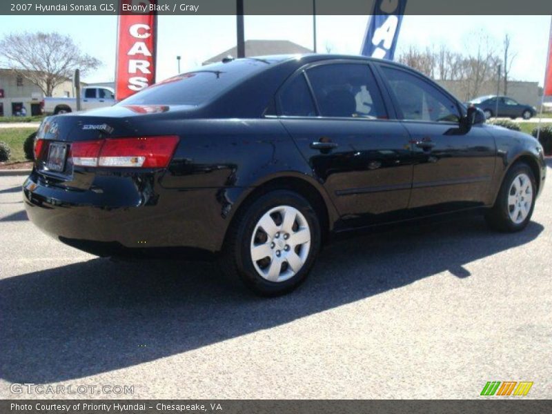 Ebony Black / Gray 2007 Hyundai Sonata GLS
