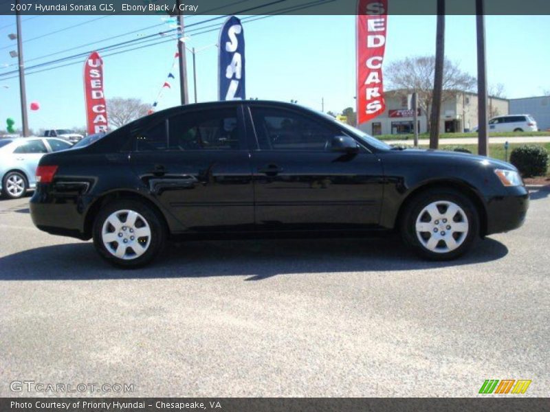 Ebony Black / Gray 2007 Hyundai Sonata GLS