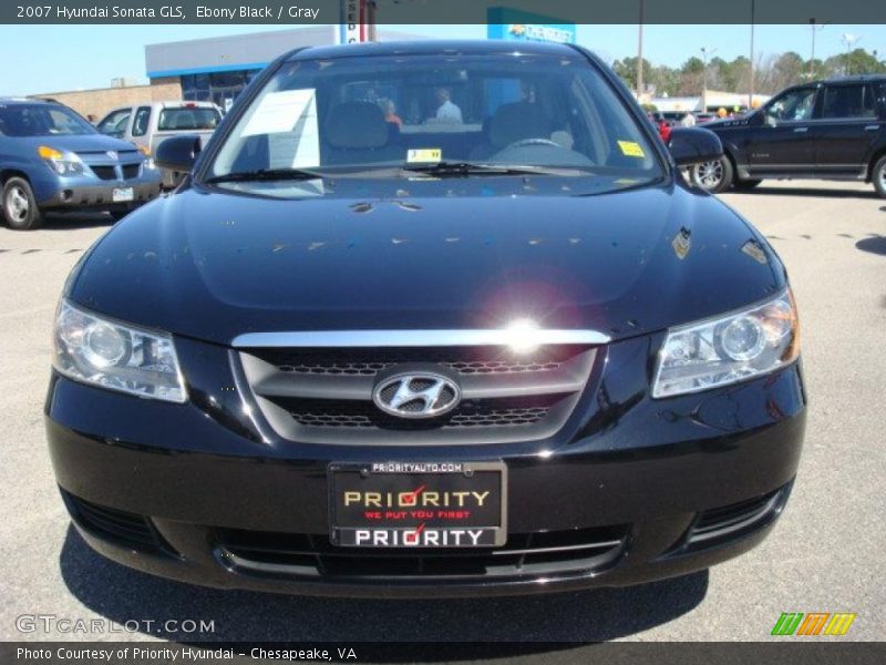 Ebony Black / Gray 2007 Hyundai Sonata GLS