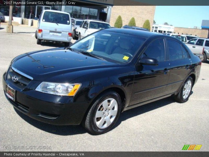Ebony Black / Gray 2007 Hyundai Sonata GLS