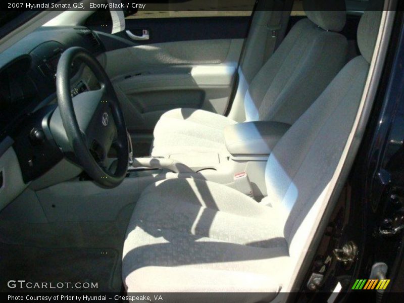 Ebony Black / Gray 2007 Hyundai Sonata GLS