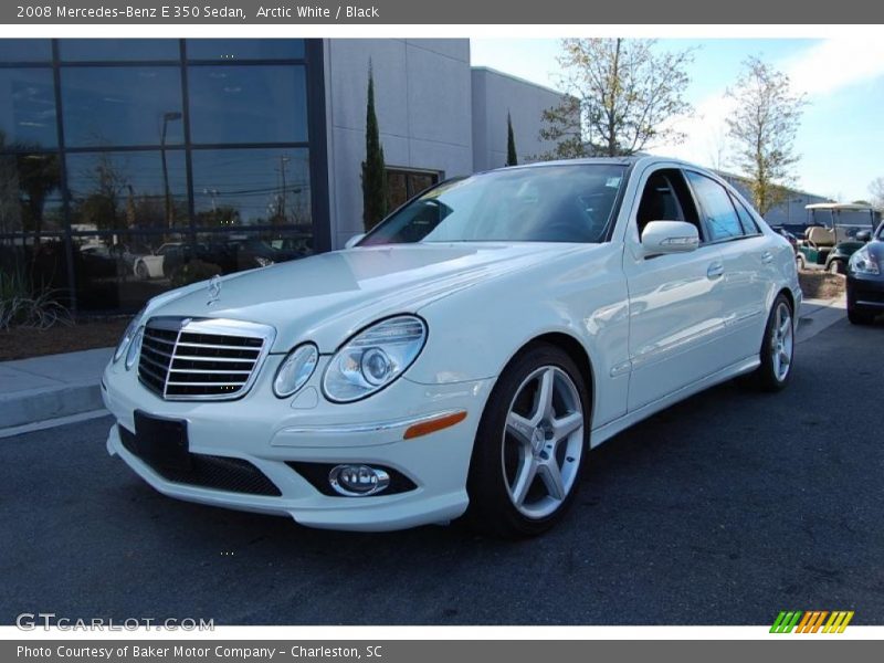 Arctic White / Black 2008 Mercedes-Benz E 350 Sedan