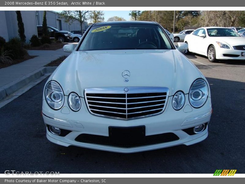Arctic White / Black 2008 Mercedes-Benz E 350 Sedan