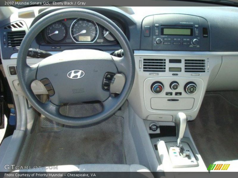 Ebony Black / Gray 2007 Hyundai Sonata GLS