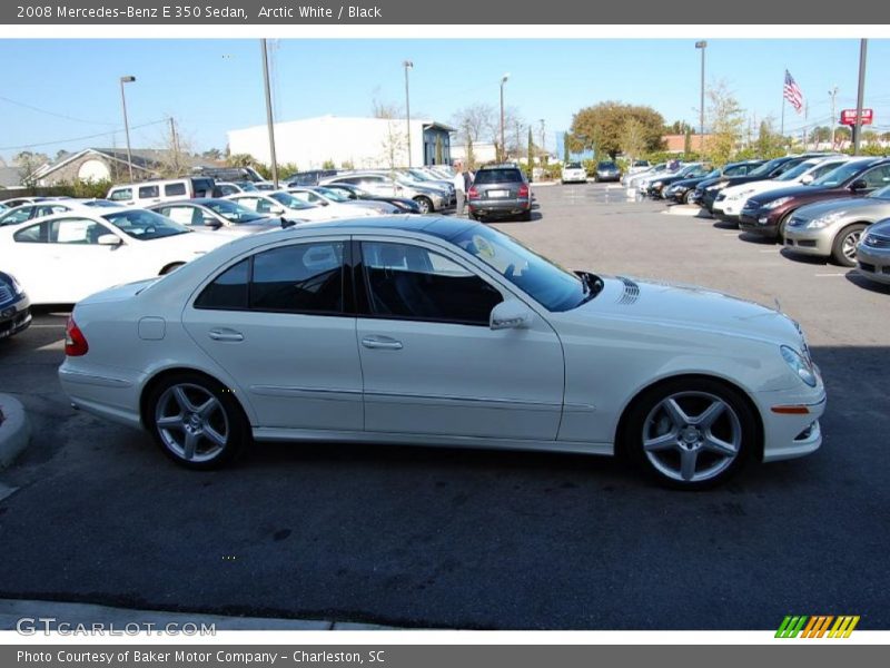 Arctic White / Black 2008 Mercedes-Benz E 350 Sedan