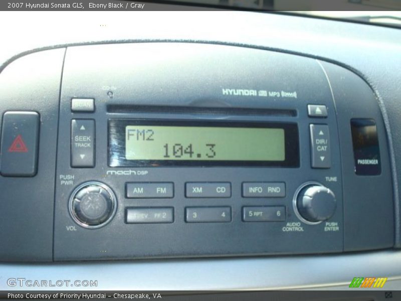 Ebony Black / Gray 2007 Hyundai Sonata GLS