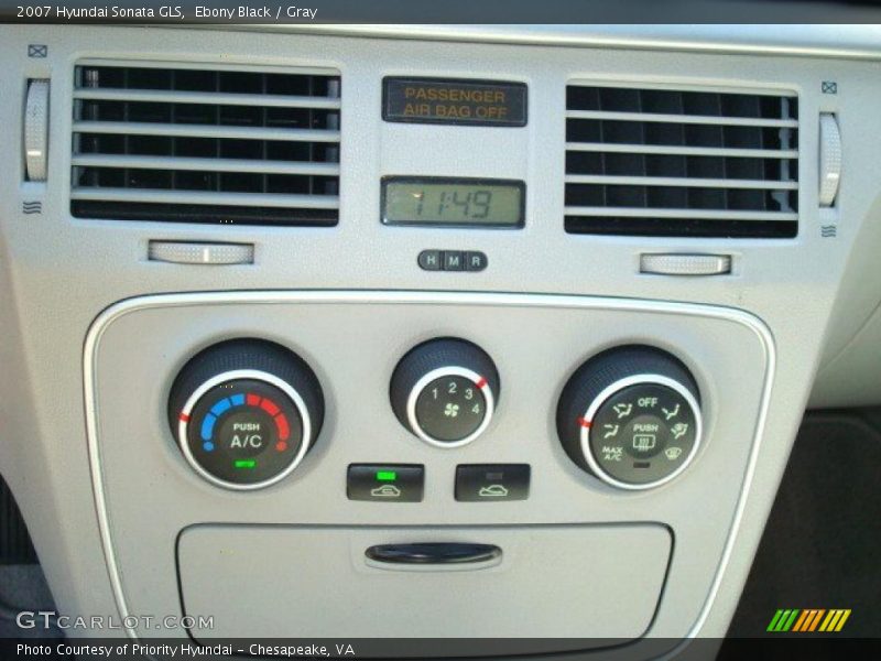 Ebony Black / Gray 2007 Hyundai Sonata GLS