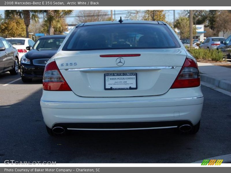 Arctic White / Black 2008 Mercedes-Benz E 350 Sedan
