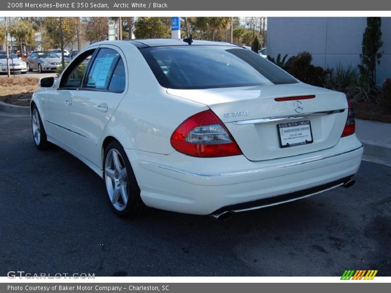 Arctic White / Black 2008 Mercedes-Benz E 350 Sedan