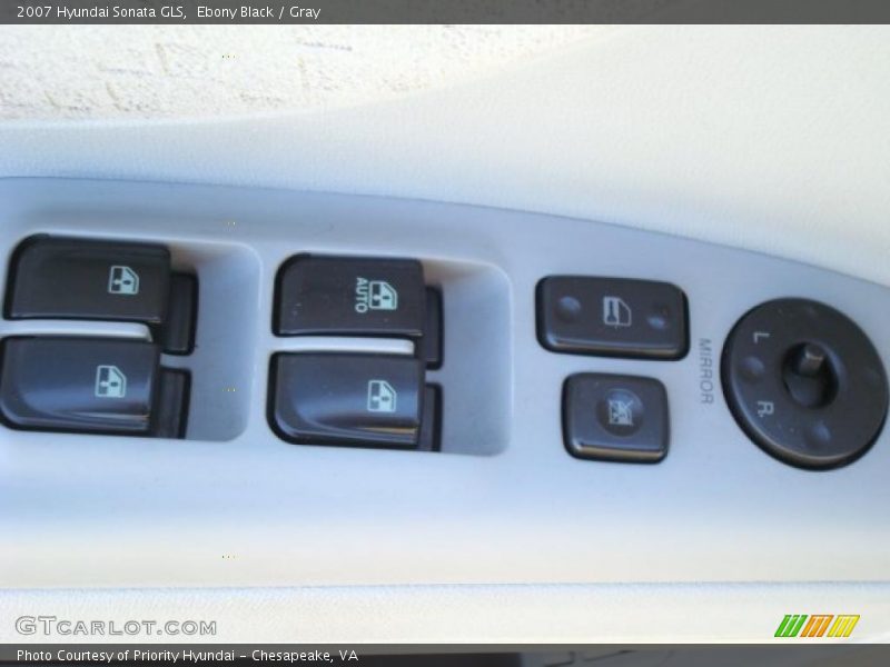 Ebony Black / Gray 2007 Hyundai Sonata GLS