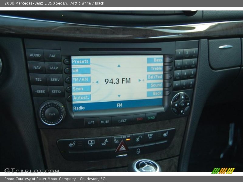 Arctic White / Black 2008 Mercedes-Benz E 350 Sedan