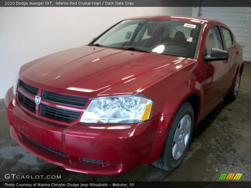 Inferno Red Crystal Pearl / Dark Slate Gray 2010 Dodge Avenger SXT