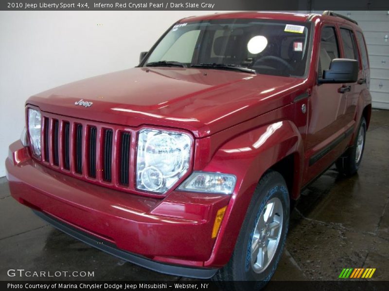 Inferno Red Crystal Pearl / Dark Slate Gray 2010 Jeep Liberty Sport 4x4