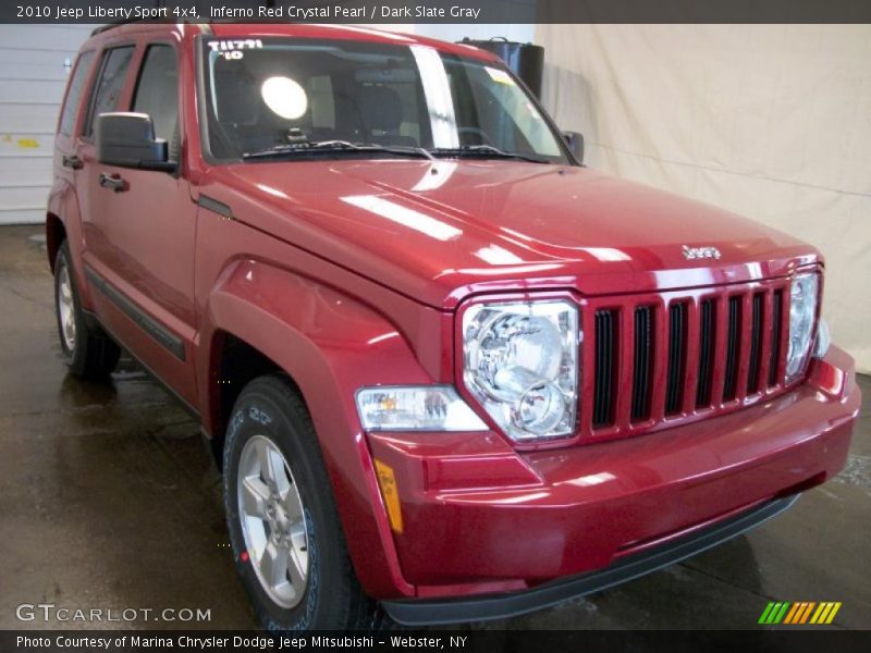 Inferno Red Crystal Pearl / Dark Slate Gray 2010 Jeep Liberty Sport 4x4