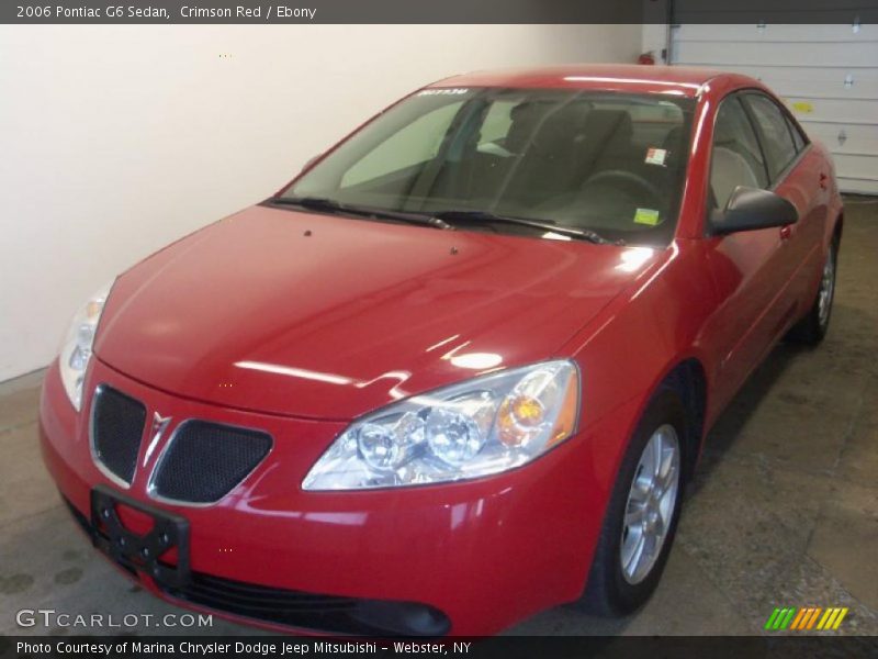 Crimson Red / Ebony 2006 Pontiac G6 Sedan