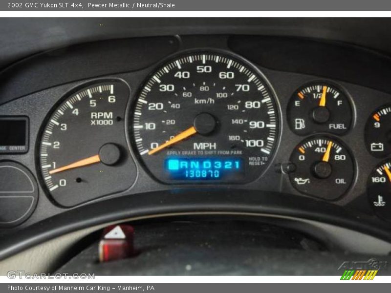 Pewter Metallic / Neutral/Shale 2002 GMC Yukon SLT 4x4