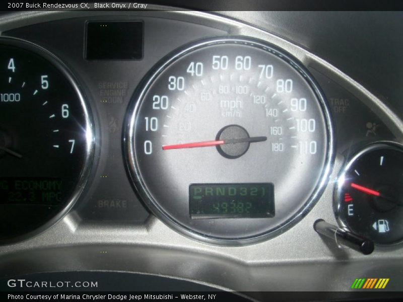 Black Onyx / Gray 2007 Buick Rendezvous CX