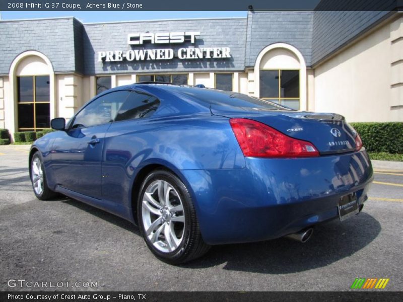 Athens Blue / Stone 2008 Infiniti G 37 Coupe