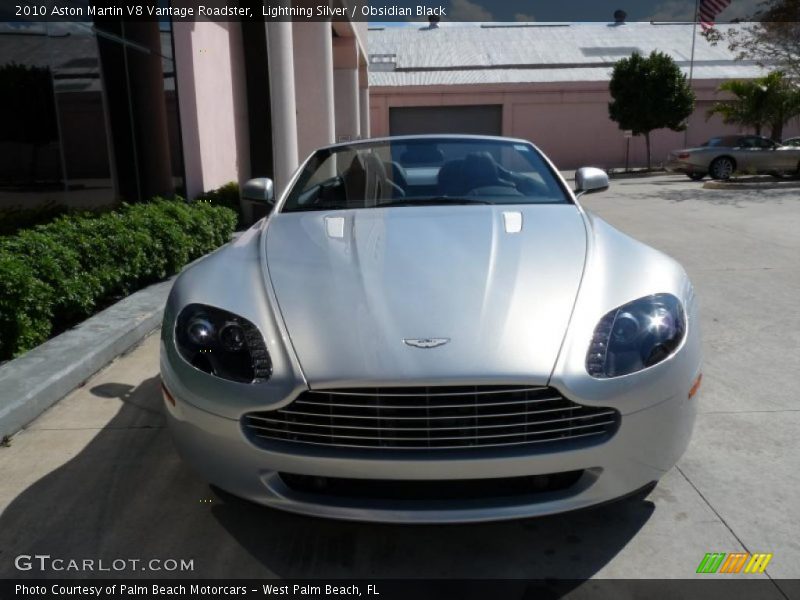 Lightning Silver / Obsidian Black 2010 Aston Martin V8 Vantage Roadster