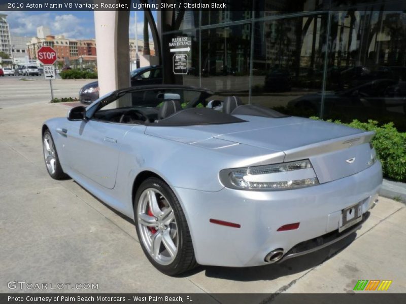 Lightning Silver / Obsidian Black 2010 Aston Martin V8 Vantage Roadster