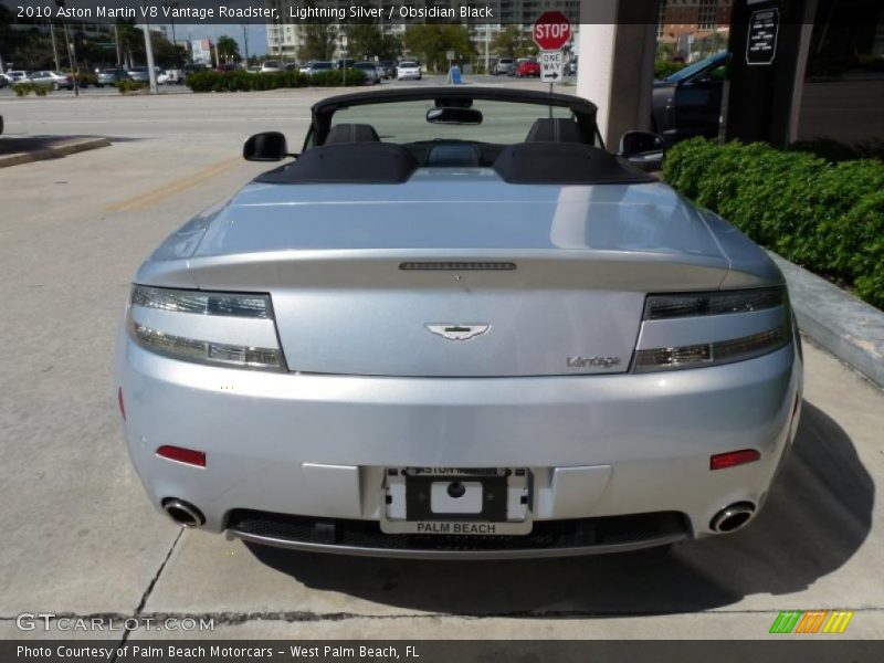 Lightning Silver / Obsidian Black 2010 Aston Martin V8 Vantage Roadster