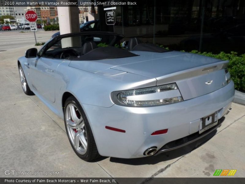 Lightning Silver / Obsidian Black 2010 Aston Martin V8 Vantage Roadster