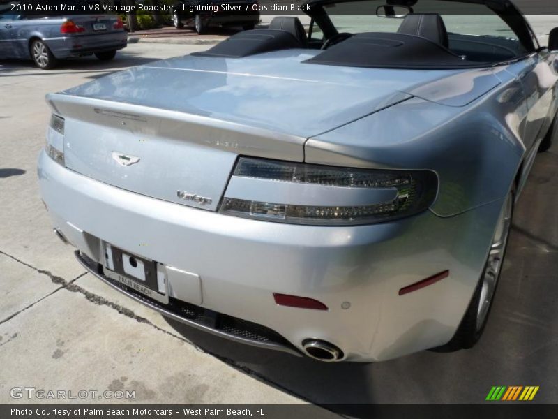 Lightning Silver / Obsidian Black 2010 Aston Martin V8 Vantage Roadster