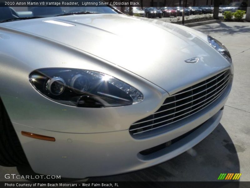 Lightning Silver / Obsidian Black 2010 Aston Martin V8 Vantage Roadster