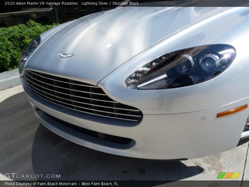 Lightning Silver / Obsidian Black 2010 Aston Martin V8 Vantage Roadster