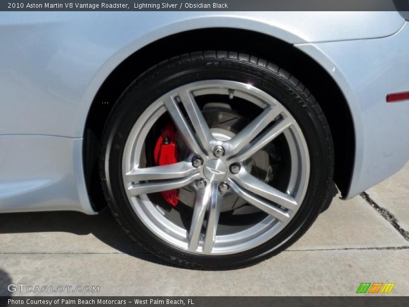 Lightning Silver / Obsidian Black 2010 Aston Martin V8 Vantage Roadster