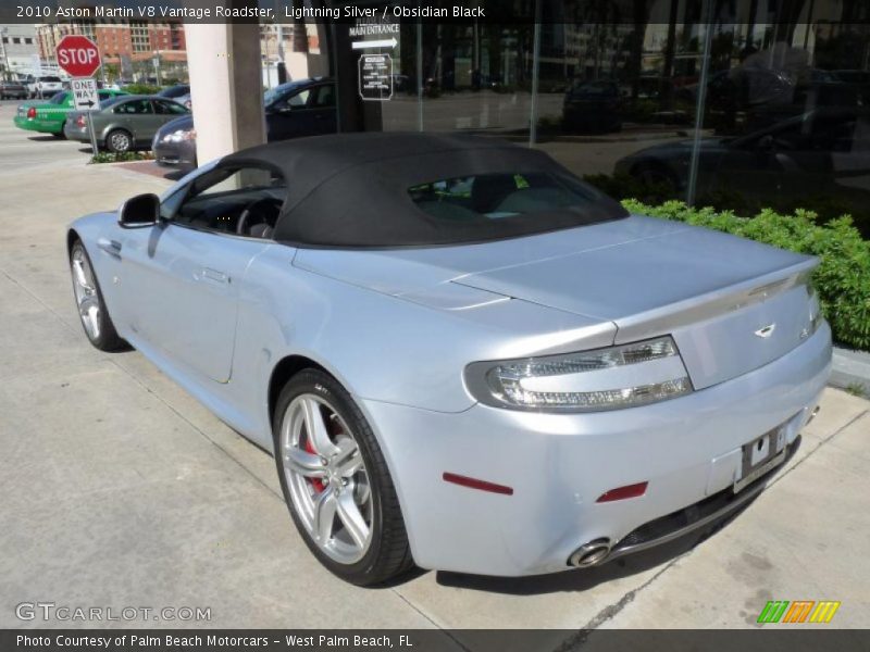 Lightning Silver / Obsidian Black 2010 Aston Martin V8 Vantage Roadster