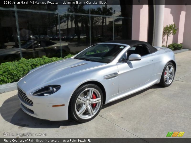 Lightning Silver / Obsidian Black 2010 Aston Martin V8 Vantage Roadster