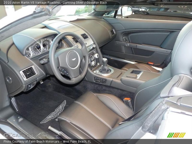 Lightning Silver / Obsidian Black 2010 Aston Martin V8 Vantage Roadster