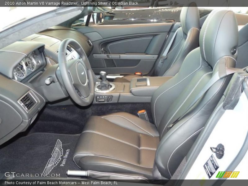Lightning Silver / Obsidian Black 2010 Aston Martin V8 Vantage Roadster