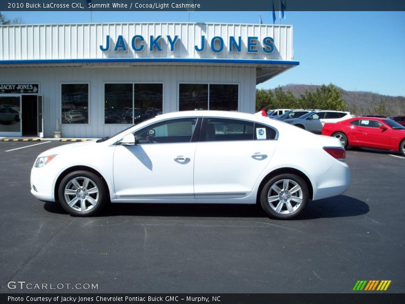 Summit White / Cocoa/Light Cashmere 2010 Buick LaCrosse CXL