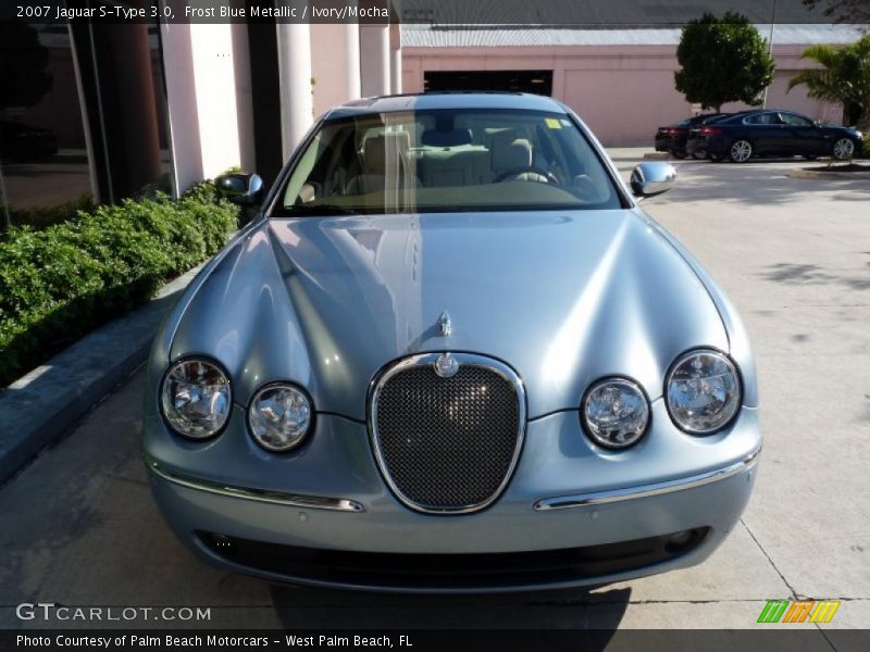 Frost Blue Metallic / Ivory/Mocha 2007 Jaguar S-Type 3.0