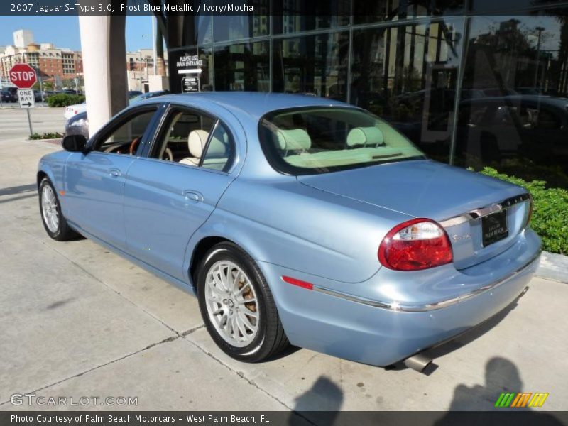 Frost Blue Metallic / Ivory/Mocha 2007 Jaguar S-Type 3.0