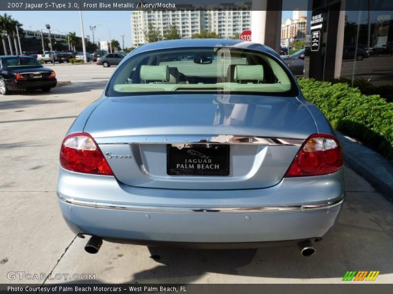 Frost Blue Metallic / Ivory/Mocha 2007 Jaguar S-Type 3.0
