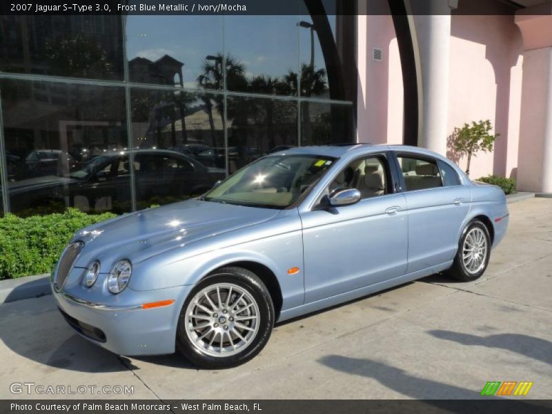 Frost Blue Metallic / Ivory/Mocha 2007 Jaguar S-Type 3.0