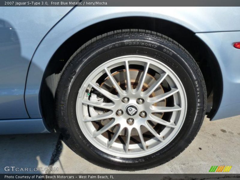 Frost Blue Metallic / Ivory/Mocha 2007 Jaguar S-Type 3.0