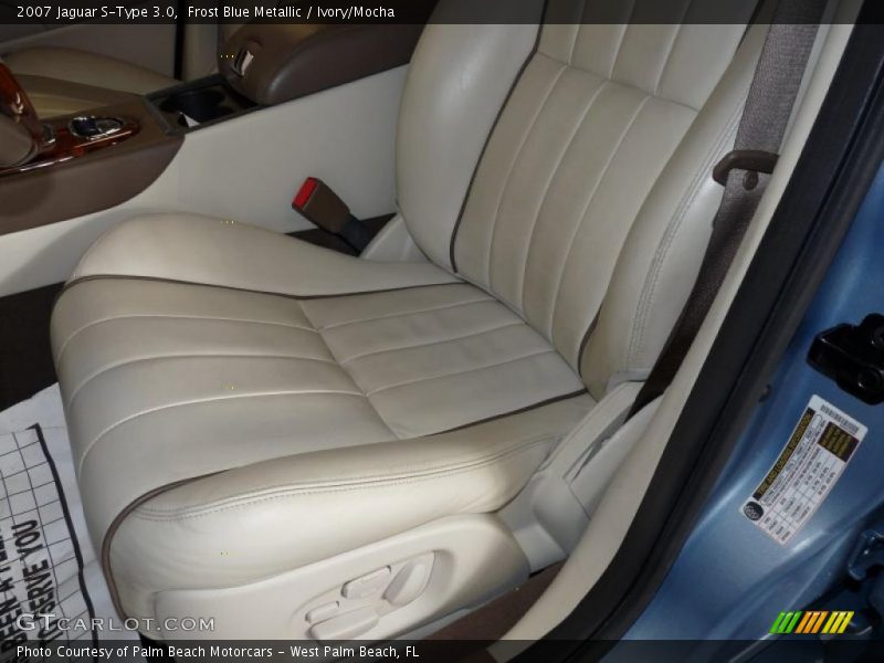Frost Blue Metallic / Ivory/Mocha 2007 Jaguar S-Type 3.0