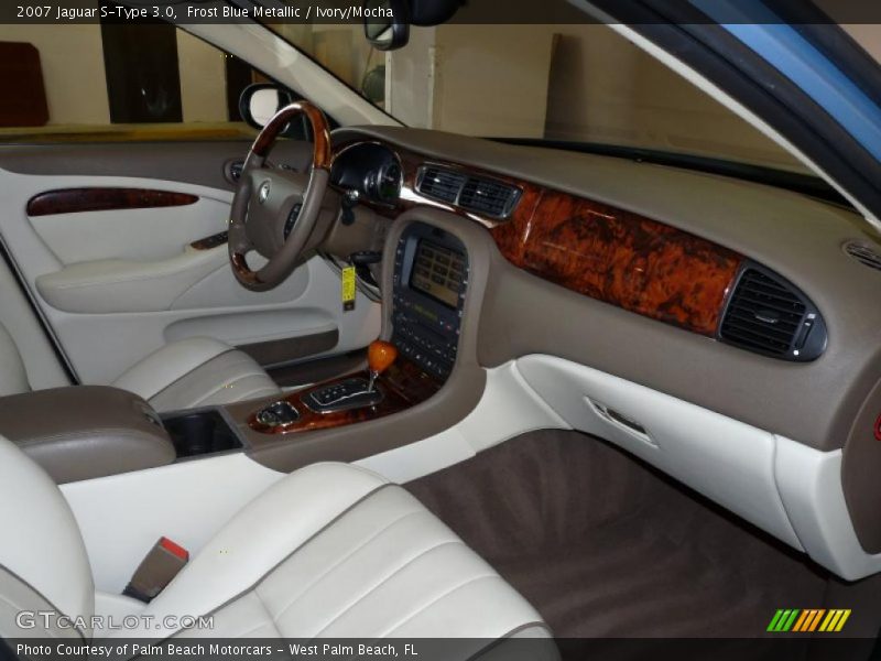 Frost Blue Metallic / Ivory/Mocha 2007 Jaguar S-Type 3.0