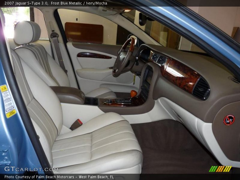Frost Blue Metallic / Ivory/Mocha 2007 Jaguar S-Type 3.0