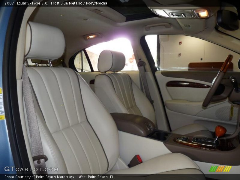 Frost Blue Metallic / Ivory/Mocha 2007 Jaguar S-Type 3.0